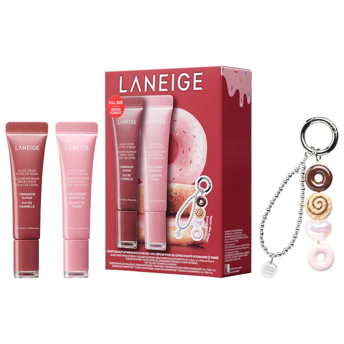 LANEIGE 
Glaze Craze Donut Delight Hydrating Tinted Lip Serum Duo